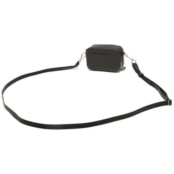 Prada Porch Saffiano Mini Pouch Triangle Logo Black - Picture 3 of 6